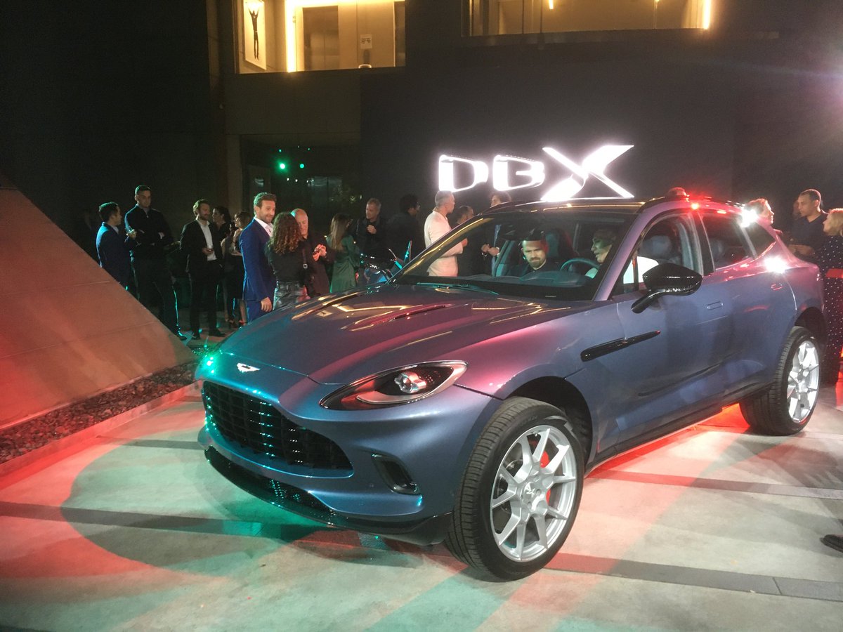 At launch of new ⁦<a href="/astonmartin/">Aston Martin</a>⁩ #DBX in Los Angeles ⁦@AndyatAston⁩ ⁦<a href="/ssproule101/">Simon Sproule</a>⁩ ⁦<a href="/StreetKev/">Kevin Watters</a>⁩ ⁦<a href="/AstonMartinPR/">Aston Martin PR</a>⁩ #DBXReveal <a href="/007/">James Bond</a>