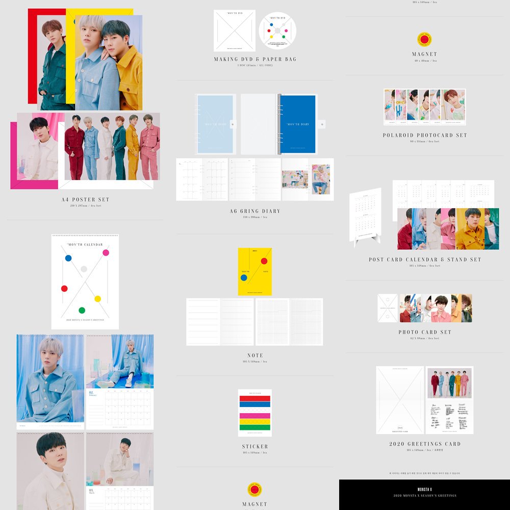 [MYGO]
MONSTA X - 2020 SEASON'S GREETINGS

✨Preorder dateline: 15/12 5PM
✨Price: RM200
✨Postage: WM8 EM12 
✅Includes Starship Square special giveaway!

📨DM us to order!

#MONSTAX #MUM_GO #MYGO