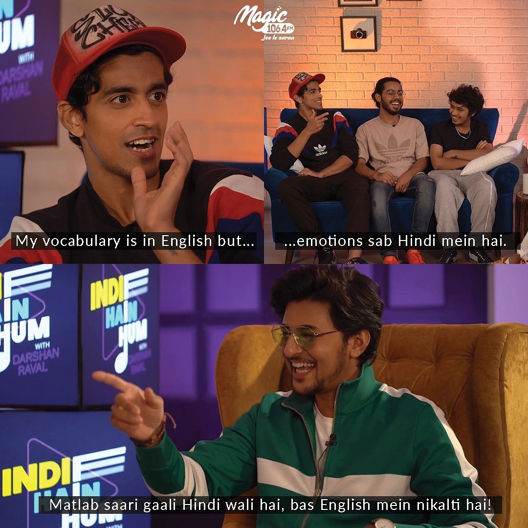 Here's a highlight of when @DarshanRavalDZ met with #aamchimumbai ke Gully Boys! 🎉
Which rap do you prefer, Hindi or English?
.
.
#MagicFmMumbai #JeeLeZaraa #darshanraval #IndieHaiHum #kaambhaari #slowcheeta #rap #rapper #gullyboy #memes #bollywood #mumbairappers #mumbai