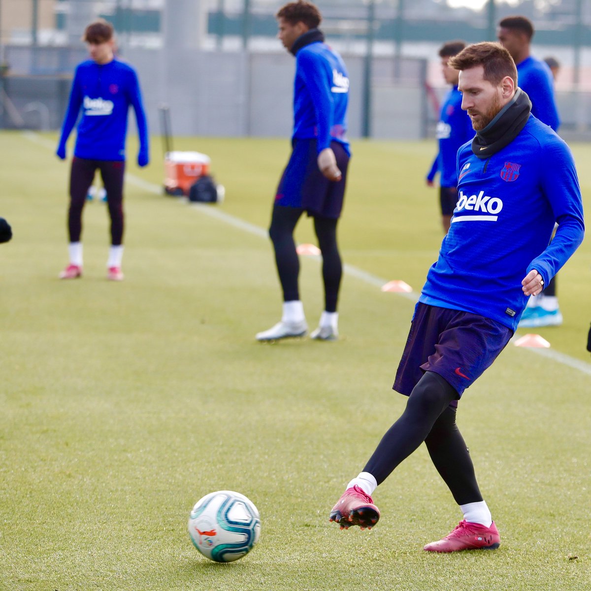 FCBarcelona's tweet image. He’s back!