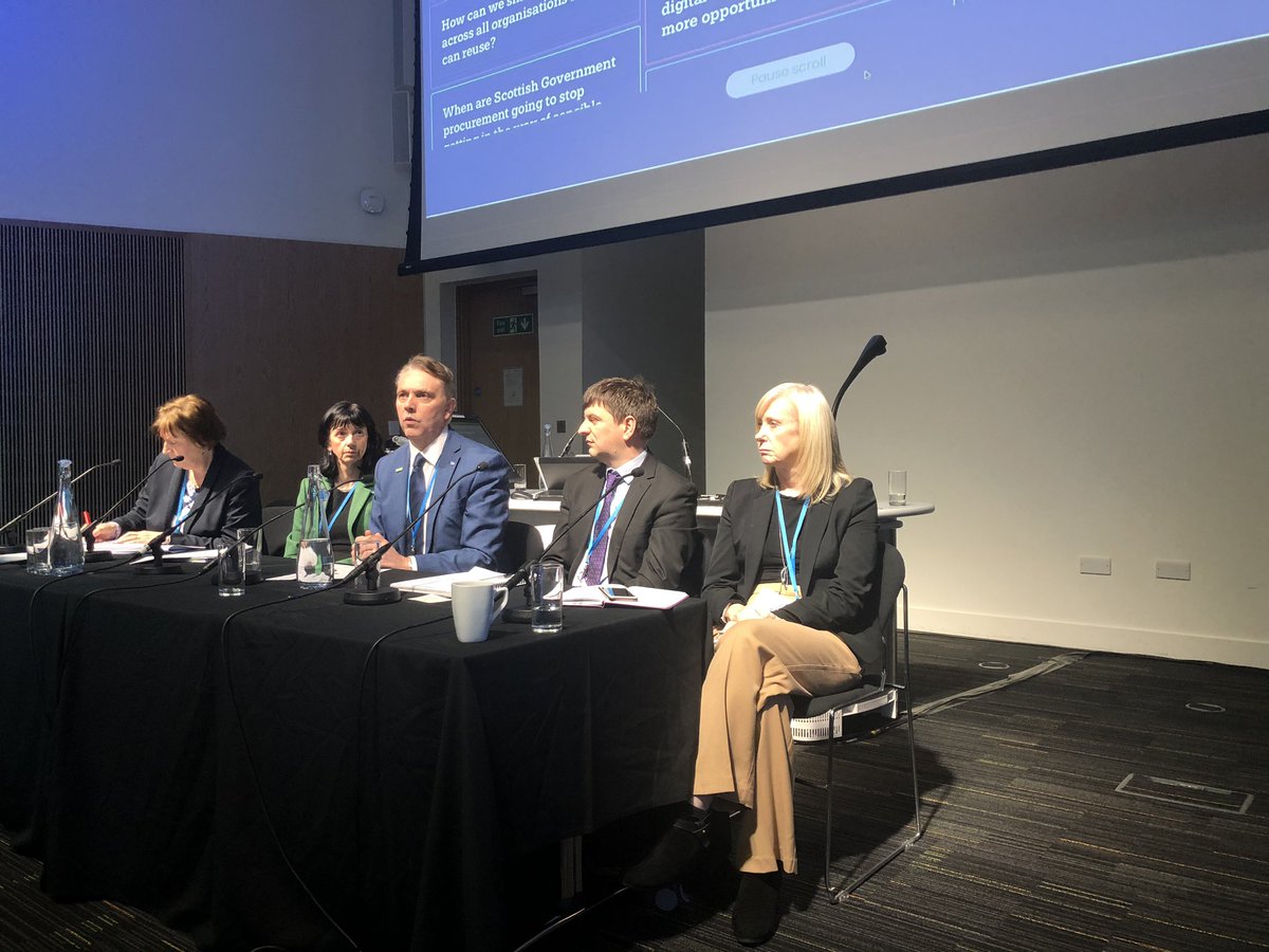 Cross sector leaders discussing the opportunities and how we address challenges to ensure person centred co designed services are the norm and maximising digital as an enable. #digihealthandcare #digifest  <a href="/L_A_M_1/">Lorraine McMillan</a> @CIPeterMacleod @JonCamer0n <a href="/Blackwood_HC/">Blackwood Homes and Care</a> <a href="/JaneGr01/">Jane Grant</a>