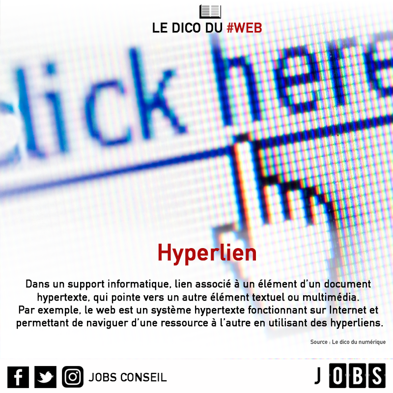 jobsconseil241's tweet photo. 🤓Il est indispensable pour pouvoir accéder à une ressource sur Internet. Visitez notre hyperlien 👉 https://t.co/m4dimwSwub 😉.
#jobsconseil #hyperlien #dico https://t.co/s7jA0HyCRd