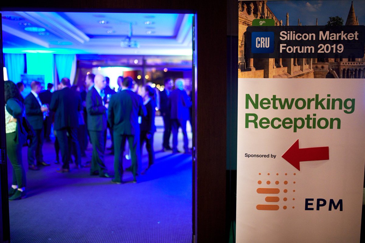CRUconferences's tweet photo. A great turn out for the first day of CRU's Silicon Market Forum 2019.  Thank you #EPM for sponsoring last nights networking reception. #CRUSilicon https://t.co/X2xeUObjnc