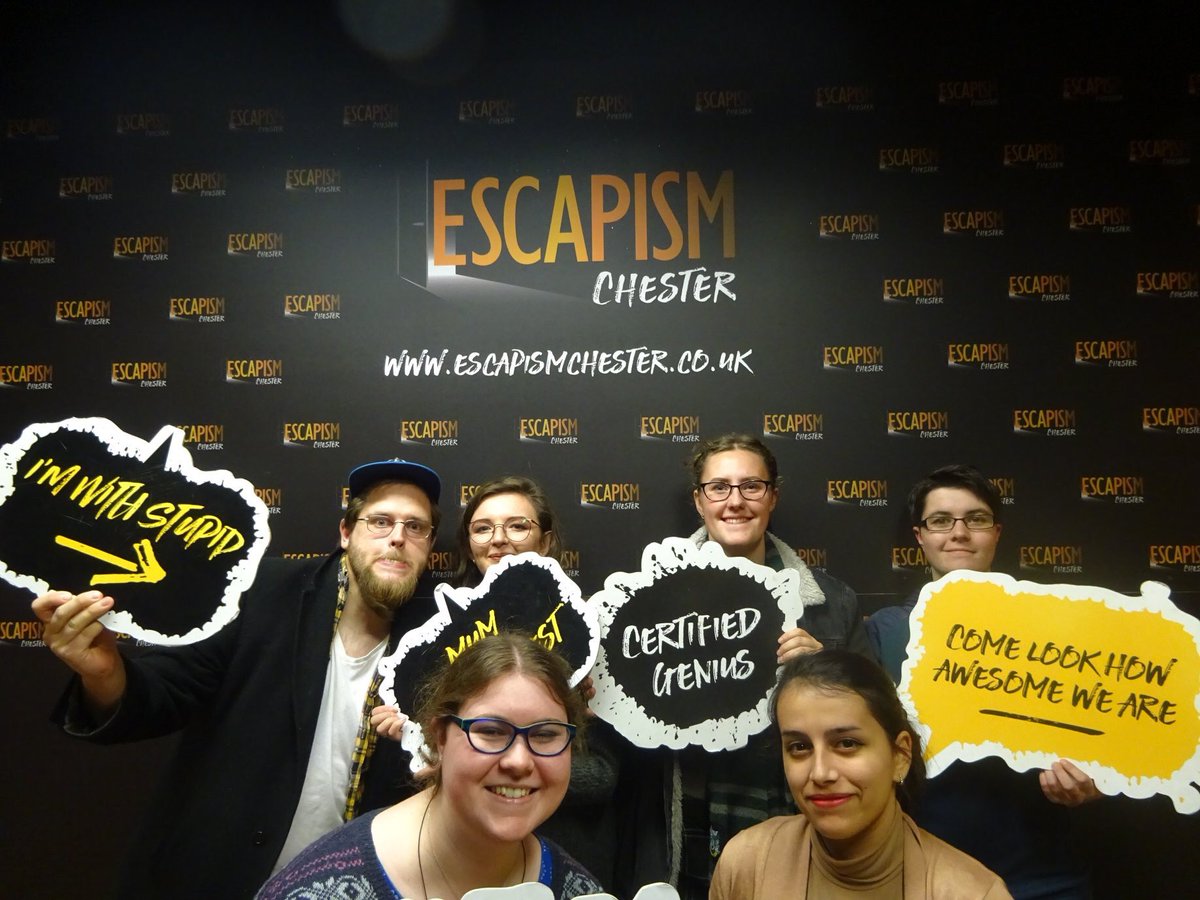 The team got some very important teamwork and bonding in before our Northern regional tournament on Saturday. We attempted <a href="/escapismchester/">Escapism Chester</a> rooms and we conquered them! Maybe that's a sign for this weekend... 
#WeFight #WeWin