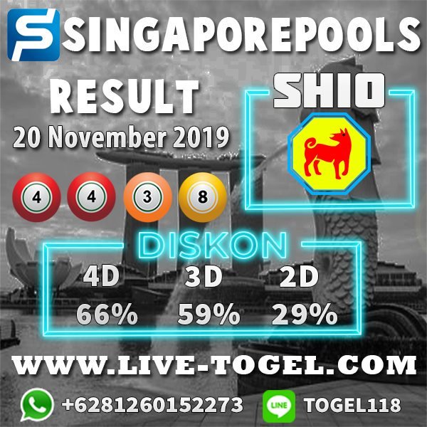 Hasil Pengeluaran Togel Singapore Pools Rabu, 20 November 2019 Result 4438  Sah Shio : Anjing Selamat Kepada Para Pemenang. Togel118. #Togelonline  #Togel118 #Situstogel #Juditogel #Togel #Judionline #Togelsgp  #Togelsingapore #Agentogel #Datasgp ...