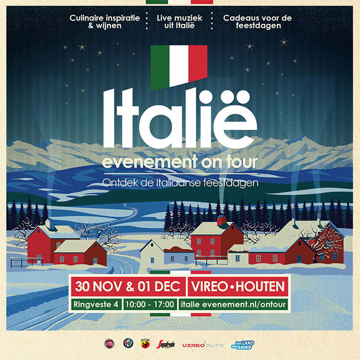 Nog 10 dagen en dan praten we graag met je bij tijdens het <a href="/italieevenement/">Italië Evenement</a> Winterevent in #Houten bij <a href="/VireoAuto/">Vireo Auto</a> . Een gezellig en compact evenement in echte Italiaanse sferen. Kom langs voor een drankje met ons. Wie weet ga je dan op Italiaanse #taalvakantie in 2020!