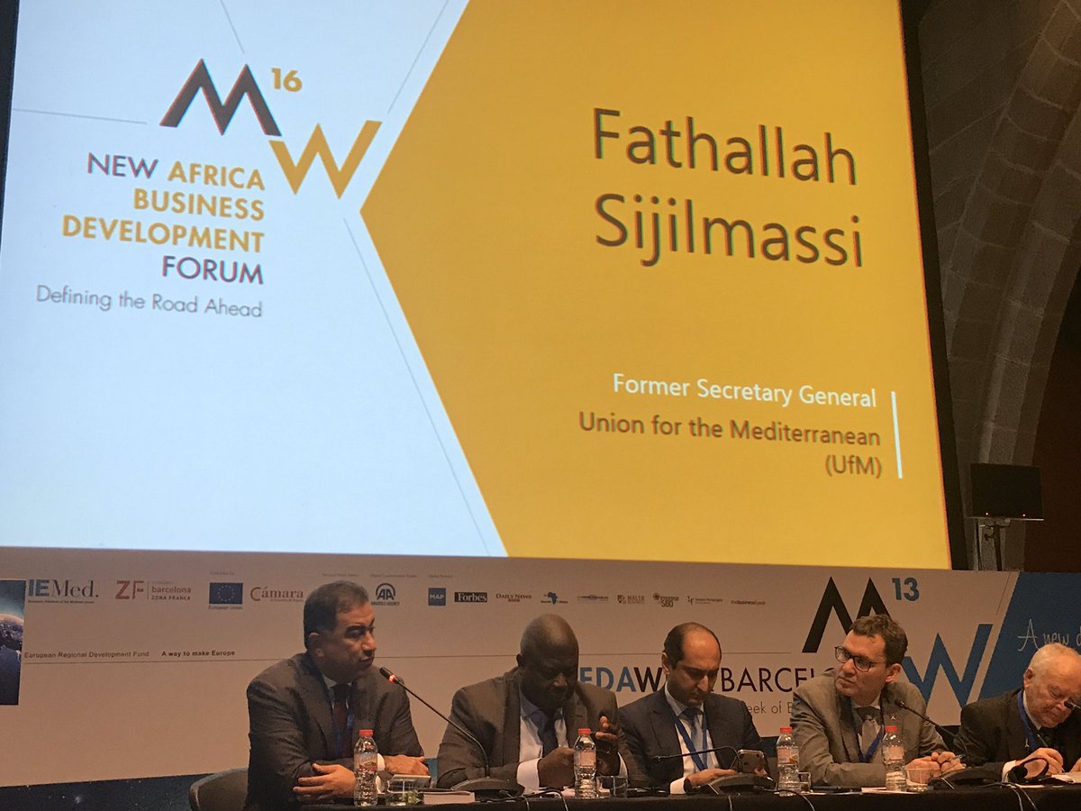 ASMAAMORINE's tweet image. Intervention de Fathallah sijilmassi lors du Medaweek New Africa Business Development Forum à Barcelone. Il vient de sortir un livre parlant de l’avenir de cette région Europe, Méditerranée, Afrique. @FSijilmassi @Medaweek #Medaweek