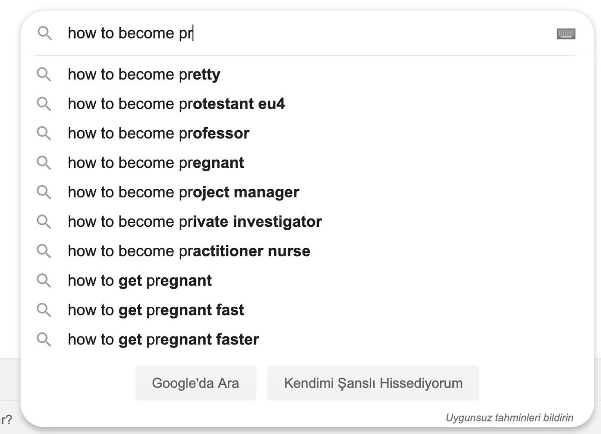 adnanuludag's tweet image. When you start to write “how to become pr..” last 3 results LOL #howtobecome