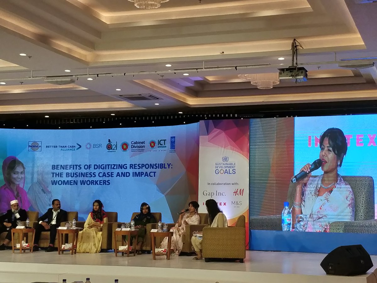 a2i_bd's tweet photo. An interactive panel discussion on the benefits of digitization with success stories from both owner and worker's ends, moderated by Bangladesh Representative for @bsrherproject  Ms. Smita Nimilita has just concluded. #DigitalWagesSummit https://t.co/m7xBAOJlVK