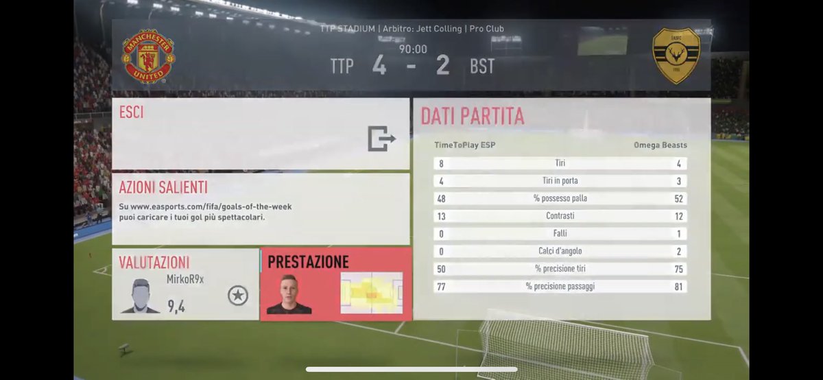 🎙#MatchResult 

🏆Coppa Vpg <a href="/VPG_Italy/">VPG Italy</a> 
🐻🆚@Omega_Beasts 
4-2 ✅
⚽️⚽️@LaSentenza22 
⚽️⚽️<a href="/AlessioSpakkio/">AlessioSpakkio18</a> 
👟👟👟🎖<a href="/MirkoR9x/">MirkoR9x</a> 

Con una squadra decimata per varie mancanze andiamo sotto 2-1 ma riusciamo a ribaltare la partita con una prova di forza ,GG agli avversari 🤝