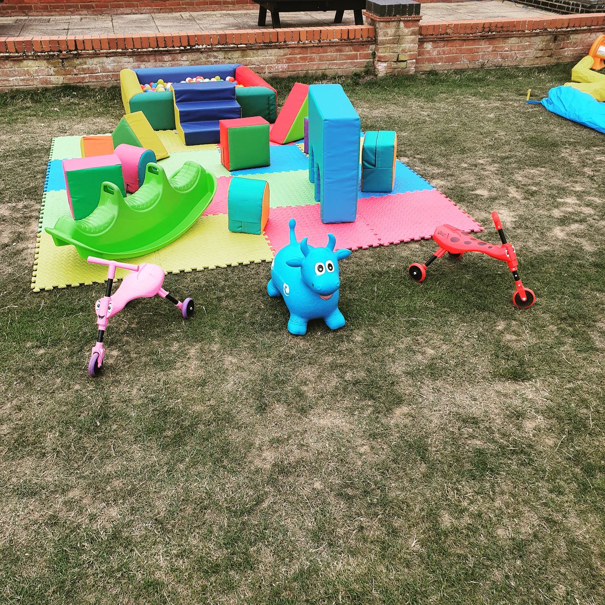 EventCameron's tweet image. Soft play set up hired for a first birthday party in Farnham Royal in August