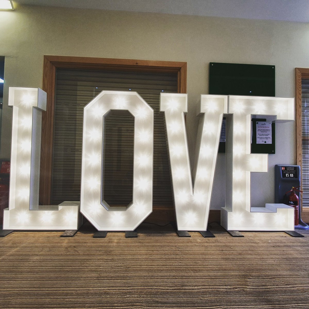 EventCameron's tweet image. 5ft Love Sign hired for a wedding reception at South Buckinghamshire  Golf Course