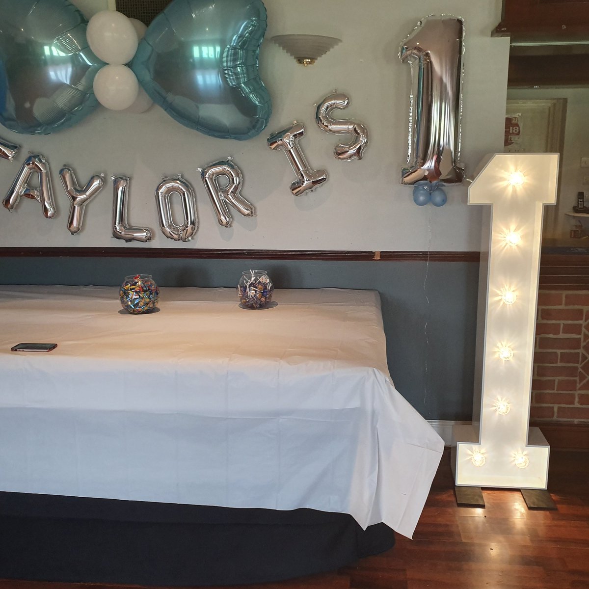 EventCameron's tweet image. Led Number 1 hired out for a first birthday in August