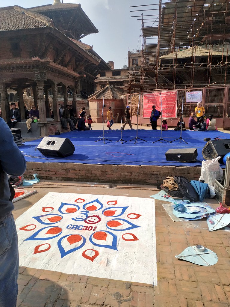 unicef_nepal's tweet photo. We're getting ready for #WorldChildrensDay festivities ✨🥳🎉in Patan Durbar Square, a celebration of the voices, talents and boundless imaginations of children and young people!

👋🏽Hope to see you here soon!

#ForEveryChild #CRC30 https://t.co/G2MgEajViB