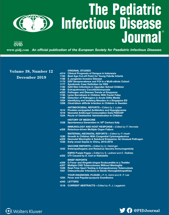 PIDJournal's tweet photo. DECEMBER 2019 issue is out 
#pedsID

Just a few of the subjects covered 
#dengue
#Lyme
#history of medicine
#rotavirus
#EOS
#UTI by #ECOLI and #KLEBSIELLA
#Qfever
#tuberculomas without #meningitis 
#Cdif 
#neonatal #antifungal consumption

https://t.co/rWn970B8Jj https://t.co/ms9PiQoOus
