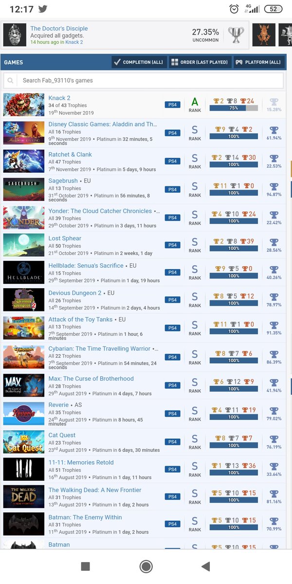 TropheesFab's tweet photo. On avance bien dans #KnackII
Une vraie surprise car je n'ai pas fait le 1er.
Univers sympathique tout comme son héros. De très bonnes idées et un bon Replay value... 👍
Maintenant on chasse son Platine... #Trophyhunting
@PSNProfiles @psnHakoom @MumblePs4 @FanCPlayStation #PS4 https://t.co/svB7q8RBAd