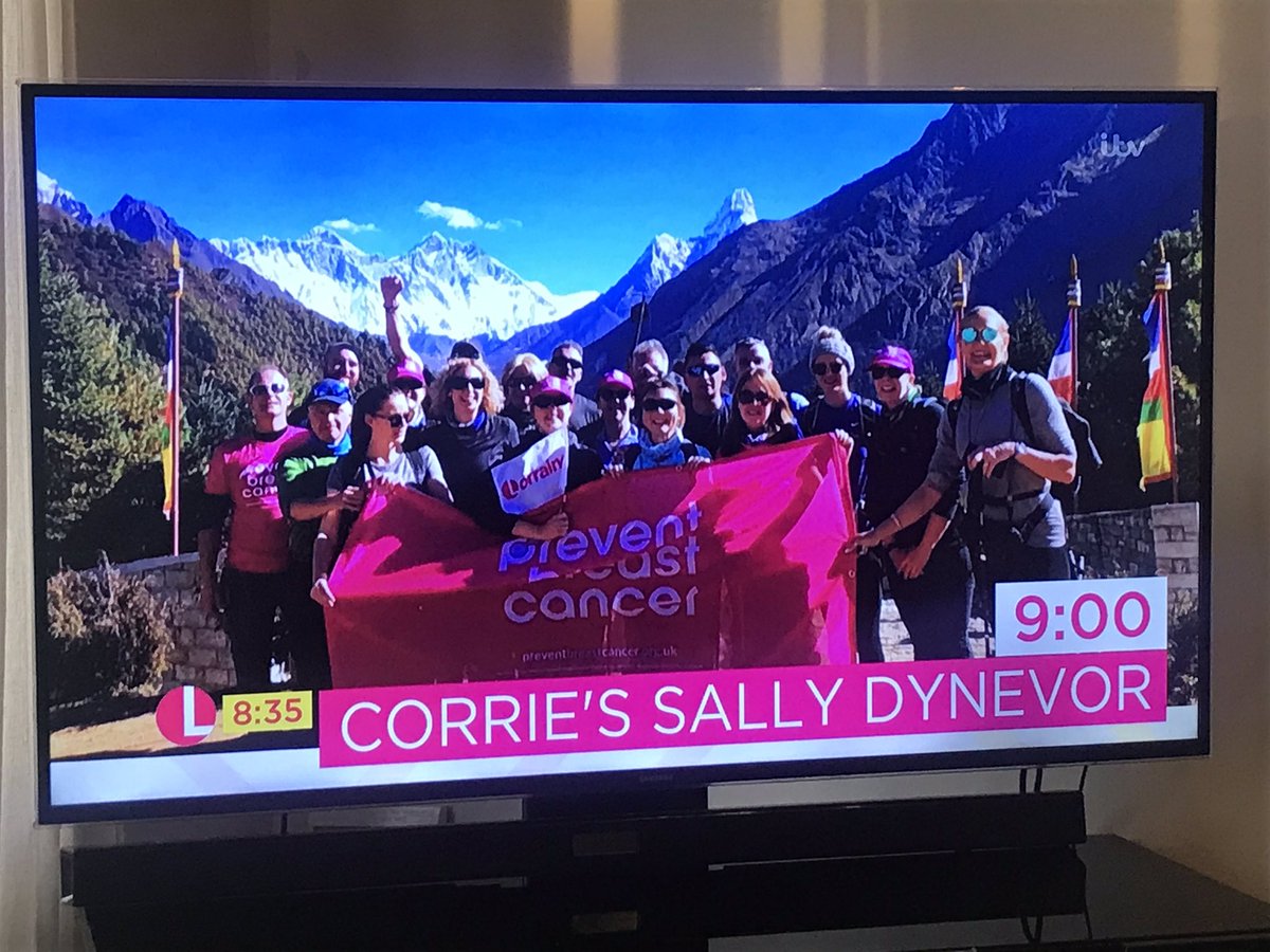 wearepreventBC's tweet photo. We’ll be tuning in at 9am and we hope you can too! If not, we’ll record it and post on our Facebook! We are SO EXCITED!!!! 🗻🗻🗻 @lorraine 

#AscentToPrevent #PreventBreastCancer #EverestBaseCamp2019 https://t.co/Nip83tEWlF