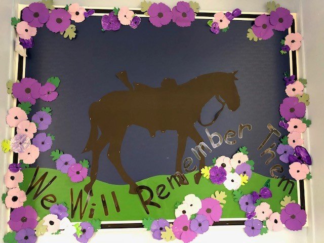 Well done to all the children of Weyfield for making such beautiful poppies for the Remembrance Display in the main hall.....