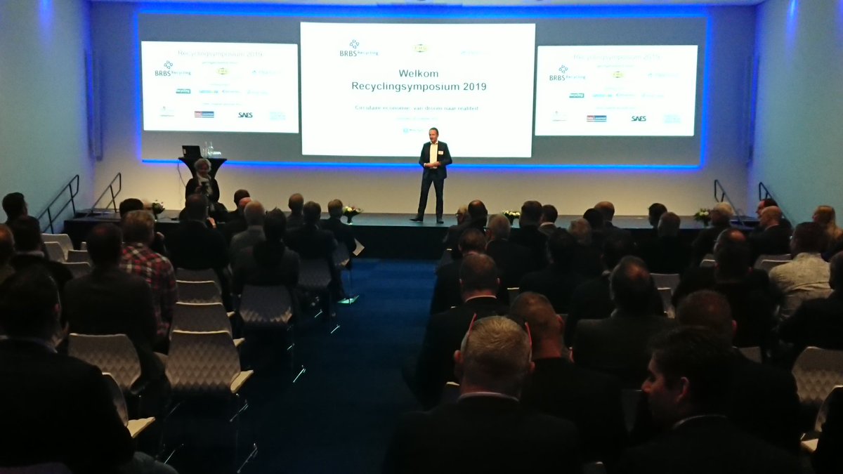 Recyclingsymposium van start. Circulaire economie geen droom. De bestaande recyclingsector brengt al meer dan 80% grondstoffen terug in de economie. #RecSym