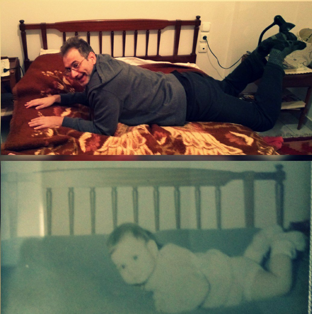 Ανέβασα αυτή την φωτογραφία στο φεισμπουκ με λεζάντα πενήντα χρόνια μετά... και νόμιζαν πως έχω γενέθλια.