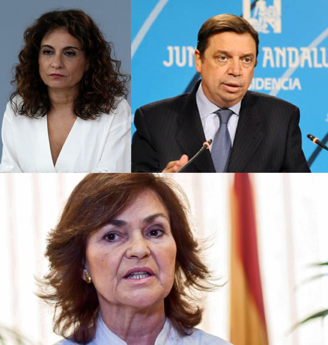 Tonicanto1's tweet photo. Hola @SanchezCastejon.

La #SentenciaERE abarca el saqueo de 2000 a 2009.

Carmen Calvo fue Consejera de la Junta de 1996 a 2004.

Luis Planas, Consejero de 1996 y 2012.

María Jesús Montero fue Vice-consejera de 2002 a 2004.

Tres Ministros de tu Gobierno.

¿Vais a dimitir? https://t.co/iI4ZvPekoL