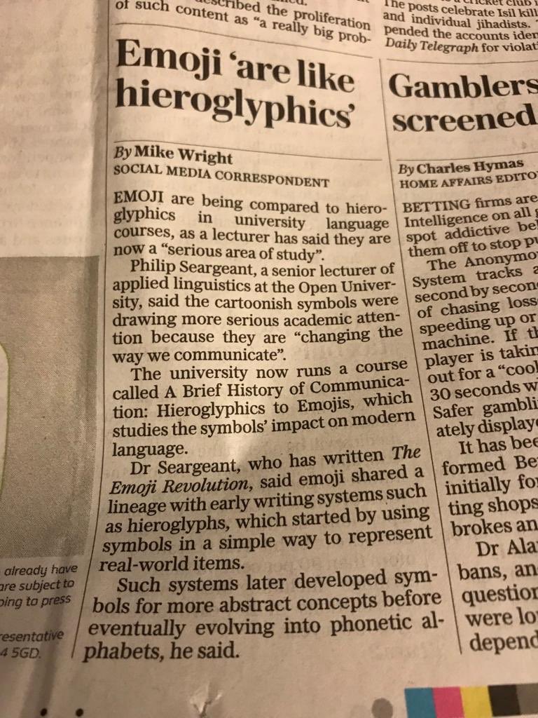 You know you are a language lover when your friend sends you pictures of the Telegraph because they think it will interest you! #languagechange #englang