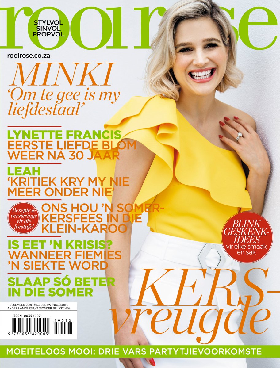 Die mooiste inspirasie vir 'n Somerkersfees, <a href="/minki_vdwest/">MinkivdWesthuizen</a> se pragtige gesin, <a href="/LynetteFrancis1/">Lynette Francis-Puren</a> en haar jeugliefde en 'n pragtige Kersgeskenkgids... 

Dis stylvol, sinvol en beslis PROPVOL!

Lees meer: rooirose.co.za/10-redes-hoeko…