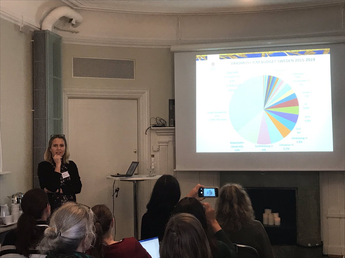 Spännande att höra på Ulrica Ouline från <a href="/uppsalauni/">Uppsala universitet</a> som berättar om hur de har utvecklat sitt arbete med utomeuropeisk mobilitet inom #Erasmusplus
