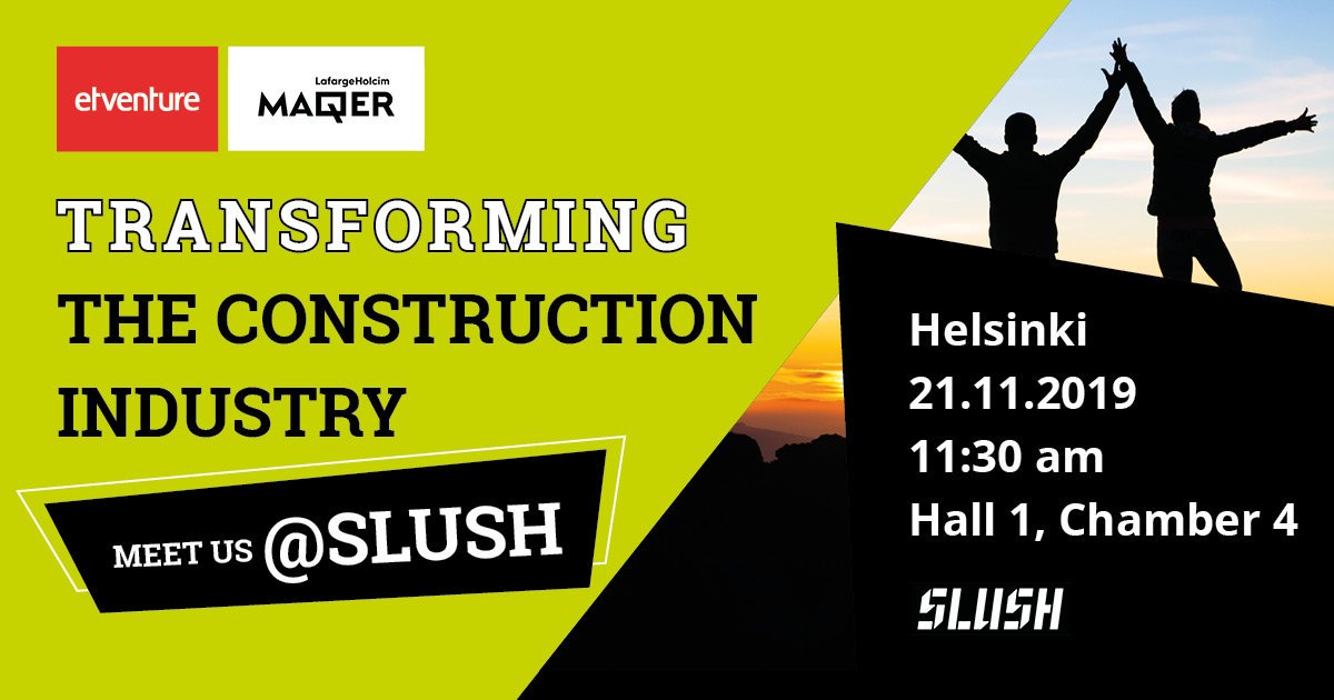 Meet us tomorrow at #Slush19 and discuss how #RadicalUserCentricity shapes the #FutureOfManufacturing and how startups can contribute. 
Thursday at 11:30 in hall 1, chamber 4 and register: ow.ly/5vTc50xdrEO

#PlantsOfTomorrow  #BEaMAQER #GoingDigital #DigitalTransformation