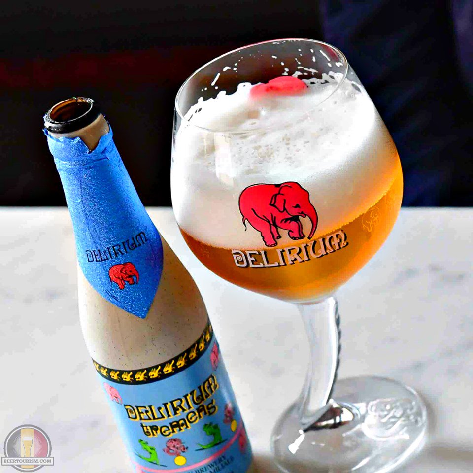 Pink elephant beer logo