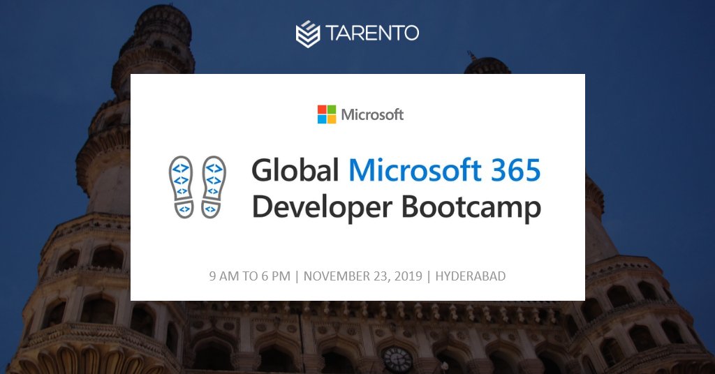 tarentogroup's tweet photo. With full-house registrations, we are ready for yet another Global #Microsoft365Bootcamp in #Hyderabad, India!

Here is the agenda &amp; the list of #MicrosoftExperts attending the event:

https://t.co/TO7mhsraaQ

#TarentoMicrosoft #Microsoft365 #Tarento #DataDigitalAndBeyond https://t.co/tsRFzFglEI