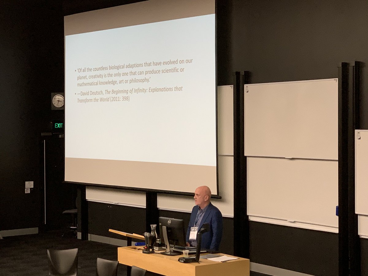 lainiburton's tweet photo. @AndrewEMcNamara challenges neo-liberal constructions of creativity and champions irresolution as a form of resistance at #AAANZ2019 Conference @ArtAustraliaNZ https://t.co/YyPWrLgFwW