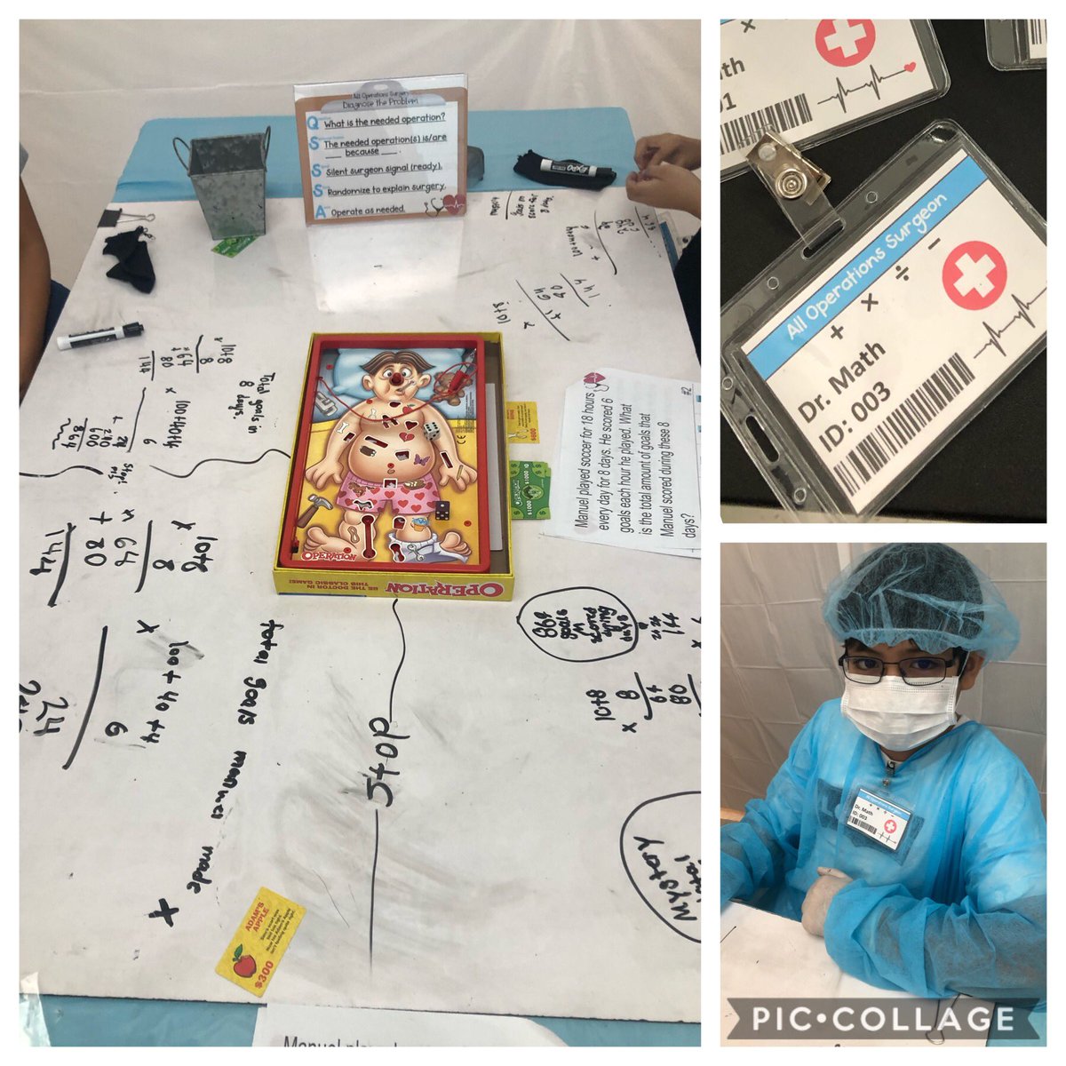 Gabriela Hernandez (@evergrowingmath) on Twitter photo Math surgeons performing surgery to diagnose story problem while using all operations (+ x - / ). Engagement and rigor are my jam! #bethewildcard #iteachfourth #iteachmath <a href="/getyourteachon/">Get Your Teach On</a> Math surgeons performing surgery to diagnose story problem while using all operations (+ x - / ). Engagement and rigor are my jam! #bethewildcard #iteachfourth #iteachmath <a href="/getyourteachon/">Get Your Teach On</a>