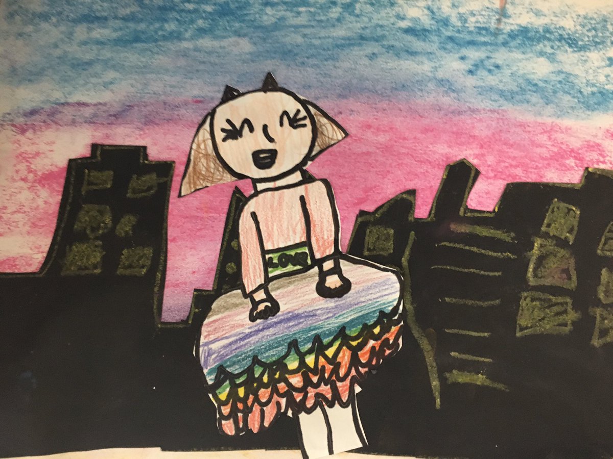 ThismrsRobinson's tweet photo. Lower el super hero selfies! Some amazing personalities revealed through art! #artteacher #childrenartists @GISDArts @Luna_Lions https://t.co/xOALw30wsv