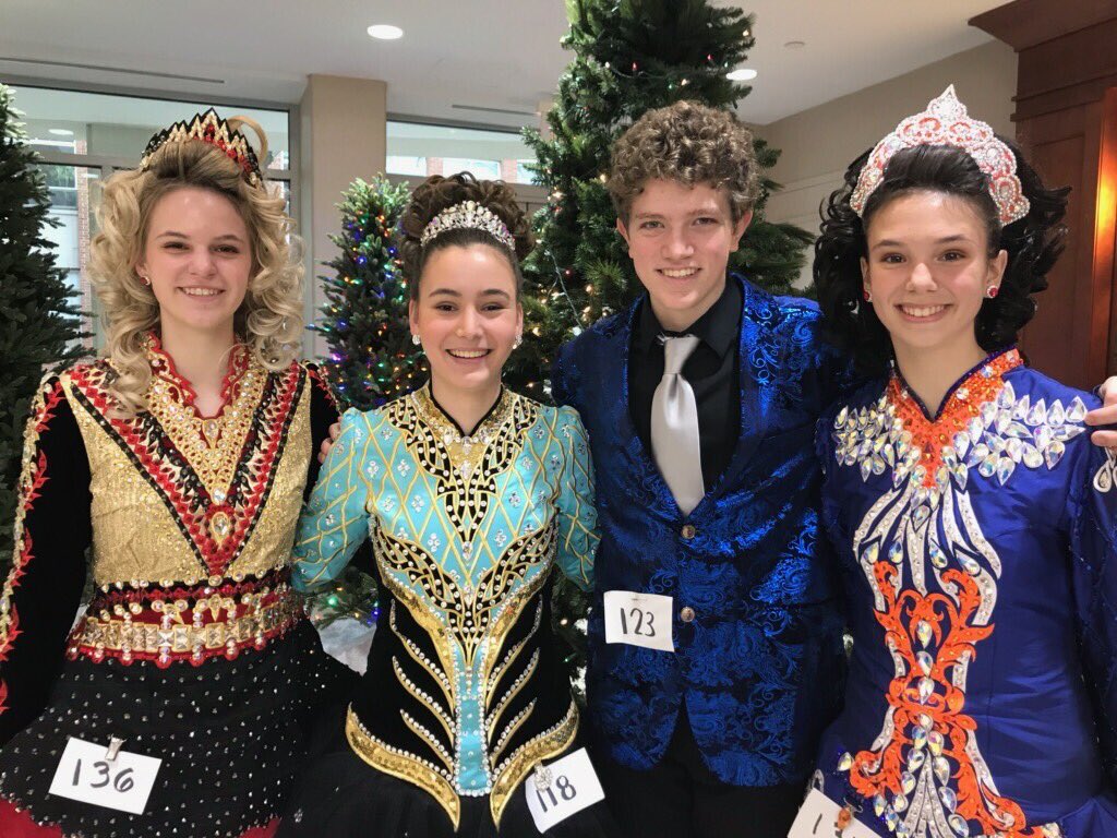 Irish Dance ☘️ Yep, C’BURG does that too! 
These Clarksburg HS students all dance for The Hurley School of Irish Dance in Laytonsville and will compete for a chance to dance in Dublin Ireland 🇮🇪 
Pictured left to right:
Sunny, ‘21
Kinsey, ‘20
Spencer, ‘22
Lucy, ‘23

#CoyotePride