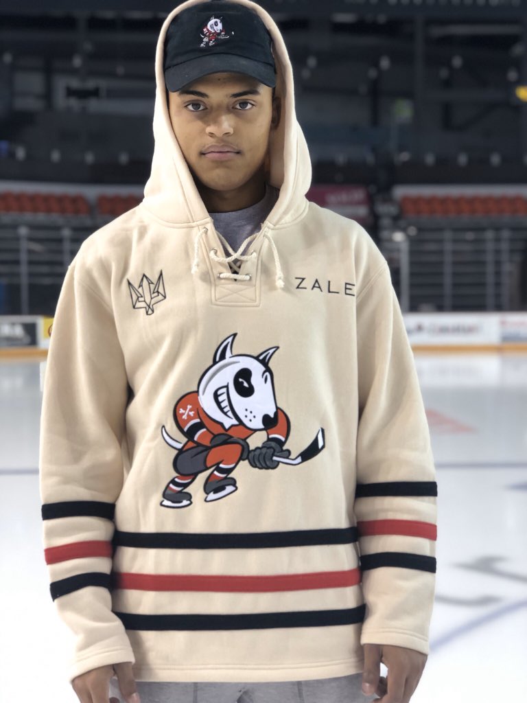#IceDogs X Zale 

Our new sweater jerseys, designed in collaboration with Akil Thomas will be available for purchase beginning tomorrow in our retail store.
