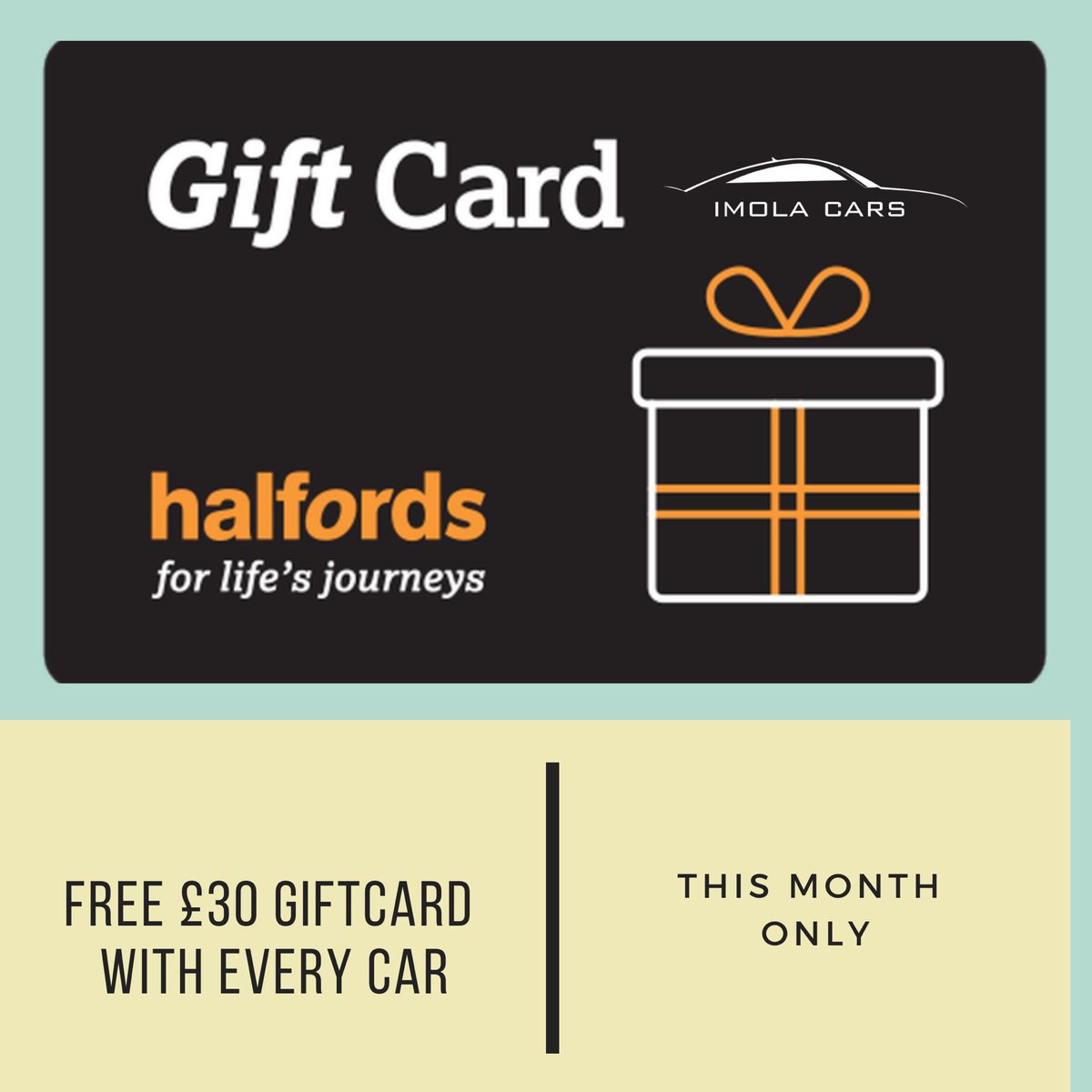ImolaCars's tweet image. Free £30 Halfords Gift Card with Every car this month. A little present from us. 🎁 🎄 🎅🏼 🚘 #giftcard #halfords #cargoodies #treatyourself #usedcarsales #chichester #westsussex