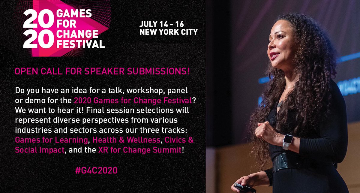 Speaker Submissions for #G4C2020 are now open! Find out more information about our tracks and submit your idea now at: form.jotform.com/93254148148965