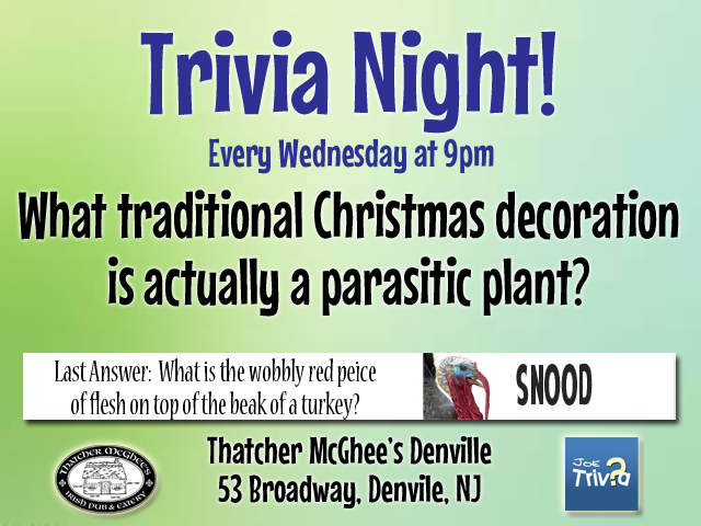 It's Trivia Night! Join us for another fun filled evening of drinking &amp; useless information!