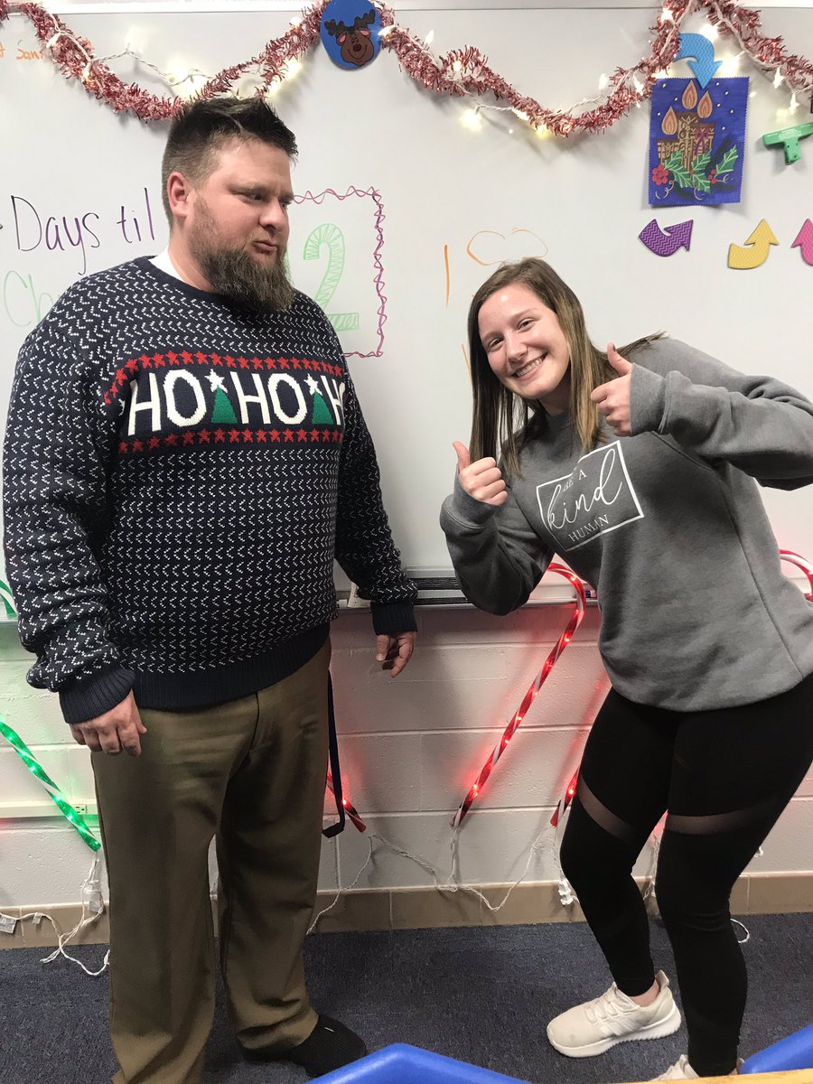 <a href="/terri_hilker/">Terri Hilker</a> gives this sweater 2 thumbs up. #TheAreNotUgly Day 2 of Sweatermas!