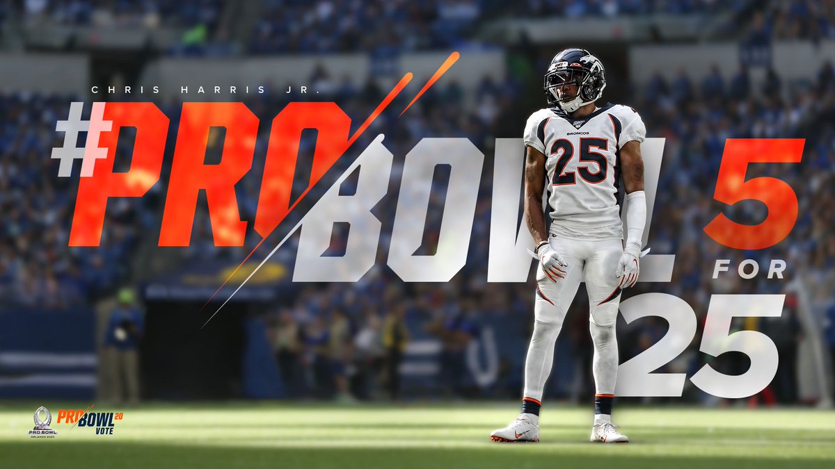 Broncos's tweet image. #ProBowl5For25 — let's make it happen‼️

RETWEET to vote.

#ProBowlVote + @ChrisHarrisJr