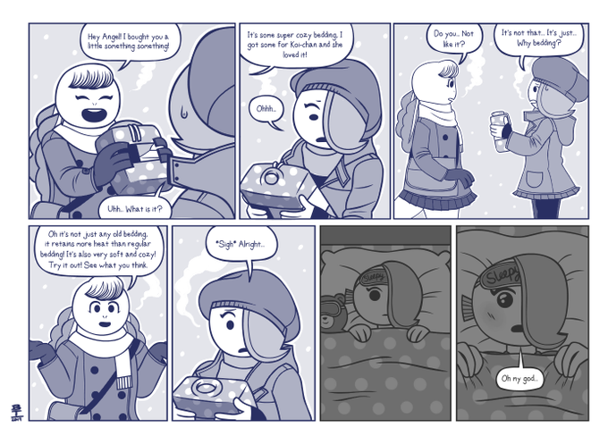 Cozy friends are good friends. 