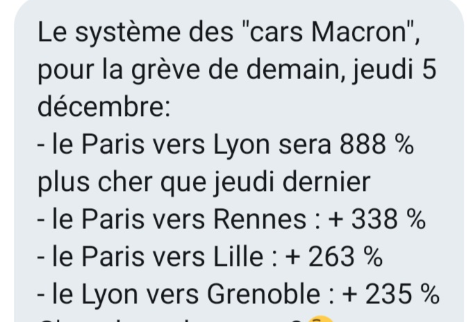 #CarsMacron Racket programmé. C'est comme les points de #retraite mais dans l'autre sens. 

#greve5decembre #GreveGenerale #5decembre