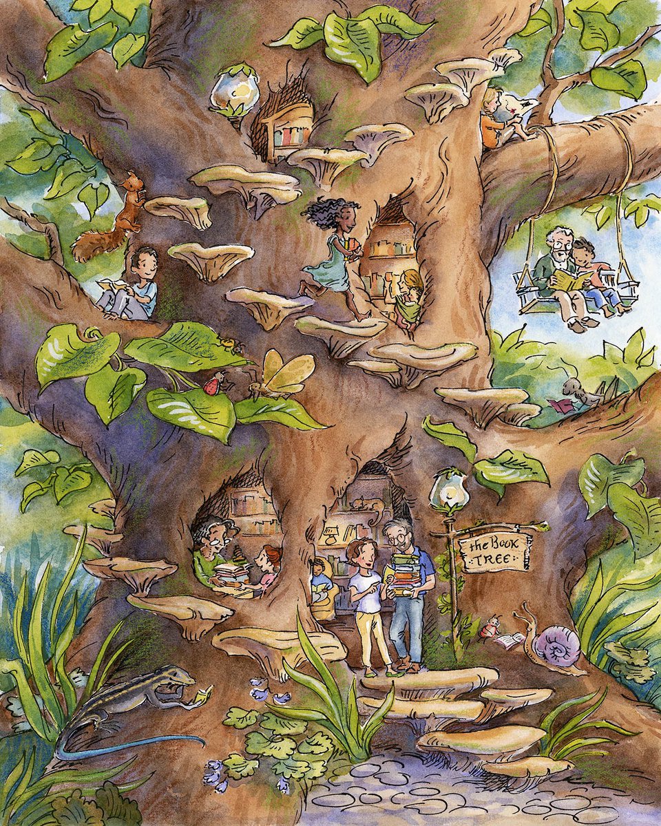Paperbacks_Plus's tweet photo. He loved #libraries. Nowhere else in the world felt so safe and homey. Nowhere else smelled like #books and dust and #happy #solitude quite like a #library did. ~Heather Brewer
“The #BookTree” #MagicalLibrary #Art #Artist Breezy Brookshire @BreezyTulip #littlelibrary #booklover https://t.co/Y4uE3EI58x
