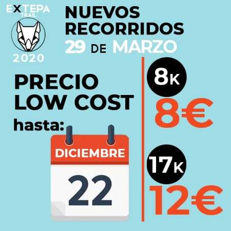 ClubCuarte's tweet image. YA NO TIENES QUE ESPERAR!!
Hemos abierto ya las inscripciones para la 5ª edición de EXTEPA TRAIL. Ya sabes cómo han sido las 4 ediciones anteriores...UNA PASADA!
* PRECIOS DE LOCURA: por 8€(Carrera corta) y 12€(Carrera larga)
COMPRA YA EN: rockthesport.com/es/evento/v--e…