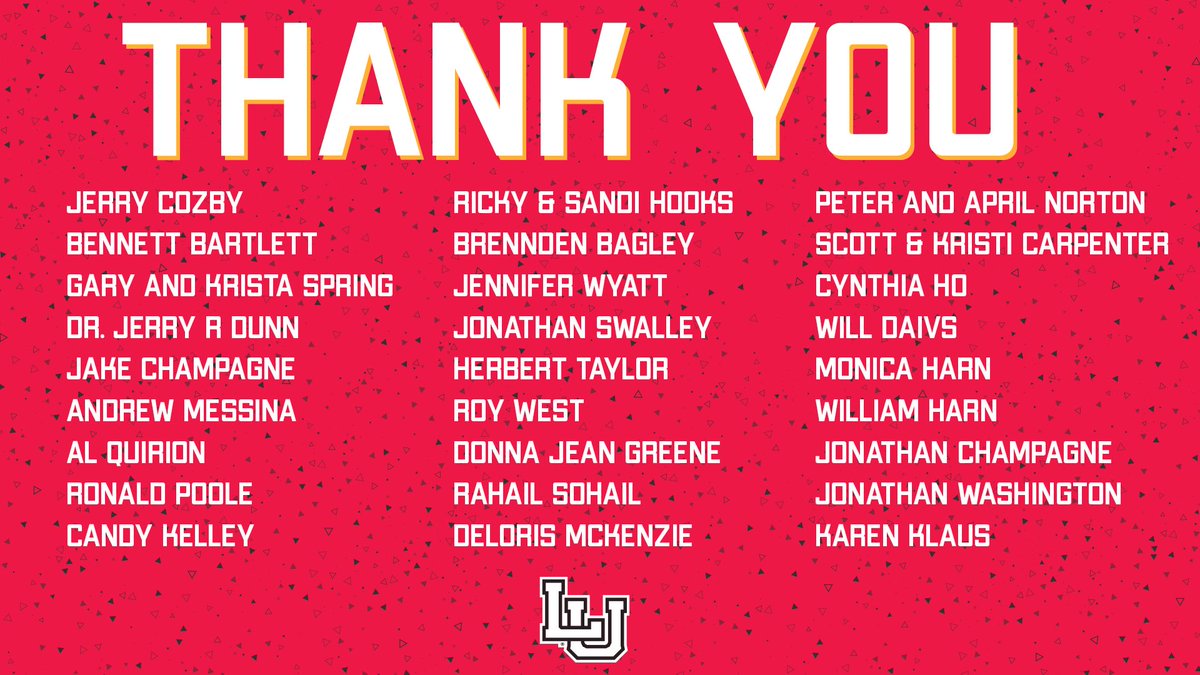 CardsAthFund's tweet photo. Shoutout to all of our donors for their generosity! We wouldn’t be able to build champions without you! #CardinalClub #WeAreLU #BuildingChampions https://t.co/gnmeuV2Q0N