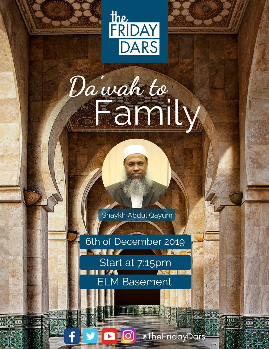 thefridaydars's tweet photo. ✨*TFD Presents:*✨

✨BONUS EPISODE✨
👨‍👩‍👧‍👦Family Life Episode 4: Da’wah to family *😇

*Join us this Friday as we bring back our beloved Sheikh Abdul Qayyum in order to complete the series and answer the many questions on how to give Daw’ah to our families.* https://t.co/hFURxwYQhR