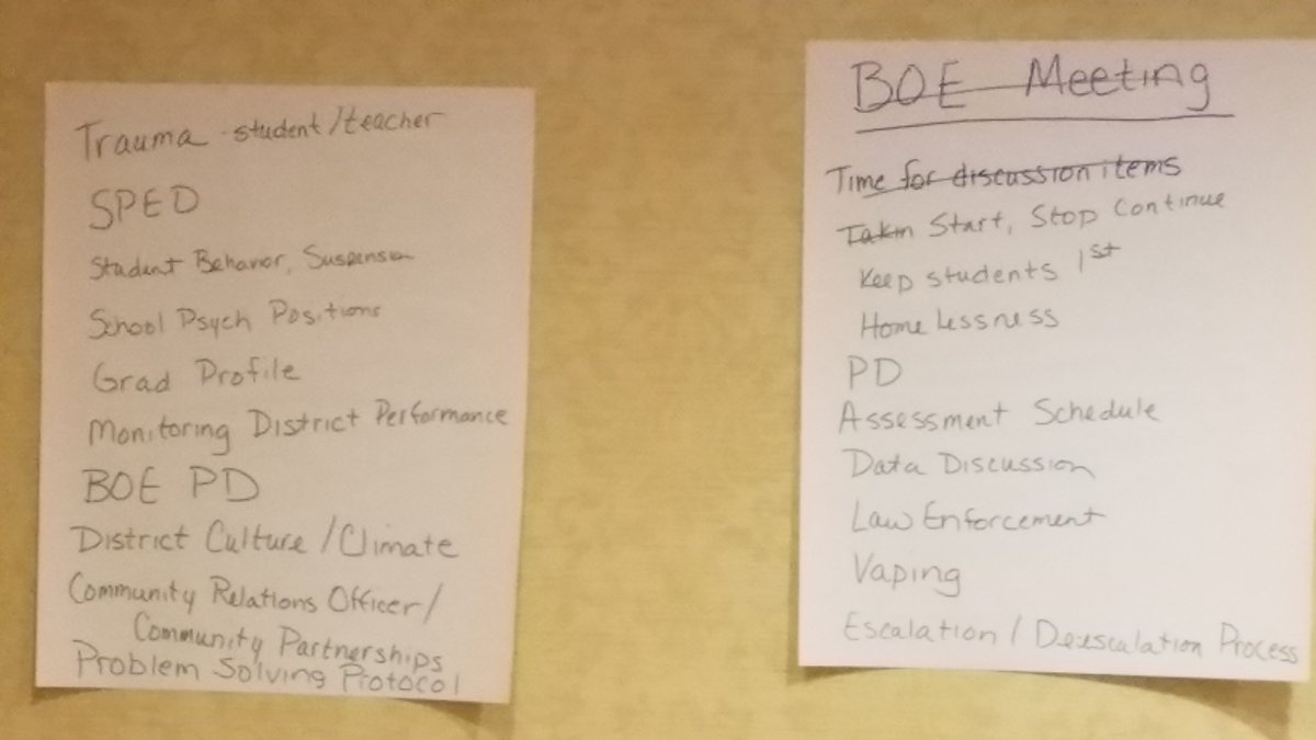 thompson_ea's tweet image. #tsdboe discussing topics for future meetings and work sessions