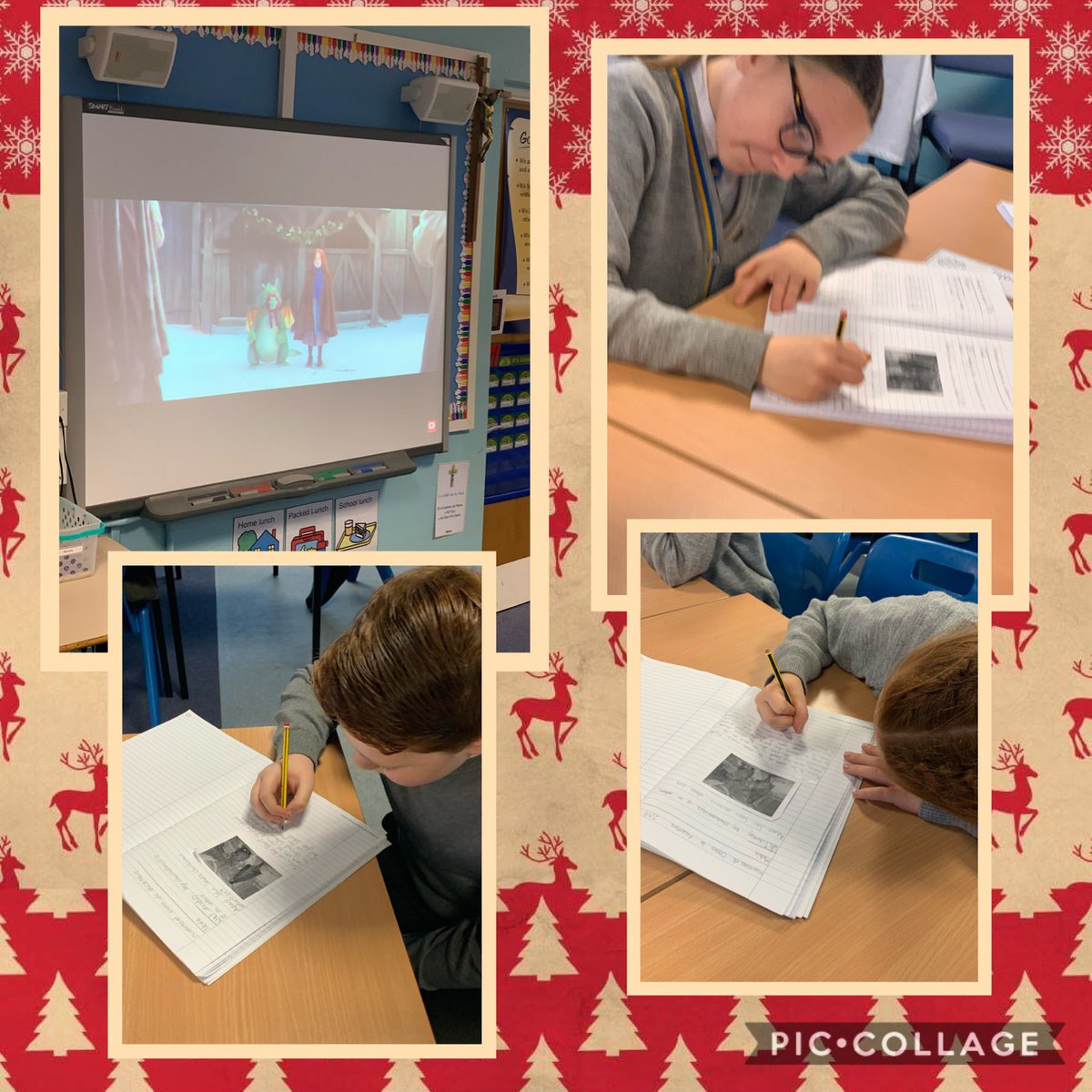MrsMcGregorSMOS's tweet photo. We spent the morning exploring the John Lewis Christmas advert. We discussed and recorded information on the characters, music, setting and theme! #mediablock #activeliteracy 😃🎄🎁 @SMOSPrimary https://t.co/wKj2Ag3iXQ