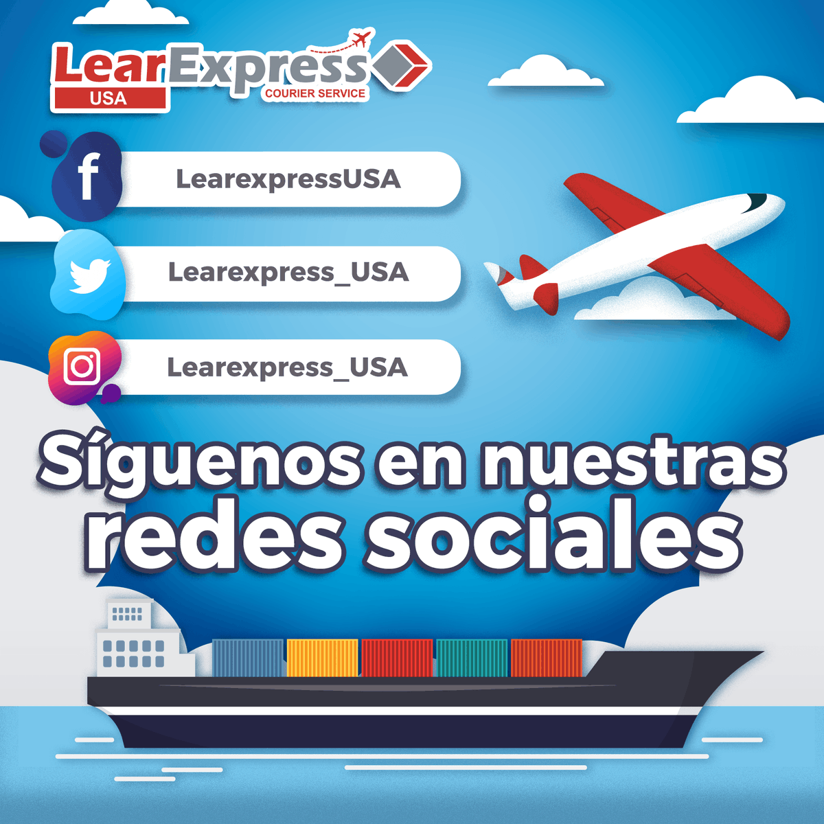 LearExpress_Pa's tweet photo. Síguenos en nuestras redes sociales en #USA y mantente al tanto de todas las tarifas #Prepago y envíos #Aéreos y #Marítimos disponibles para ti. @learexpress_usa

#LearExpress #LearTips #Envíos #Miami #Paquetería #Courier #EnvíoMarítimos #Venezuela #Caracas #BlackFriday https://t.co/B3NCiN9Gag
